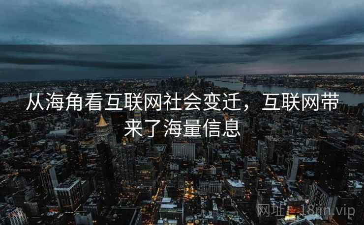 从海角看互联网社会变迁，互联网带来了海量信息  第2张