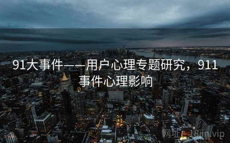 91大事件——用户心理专题研究，911事件心理影响